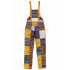 Cotton Patch work Elastic Back Tie Overall Jumpsuit R26003
