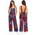 Cotton Colorful Patchwork Festive Overall Jumpsuit R26007