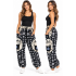 Cotton Black and White Patch pocket Celtic Star Yoga Pant R26015