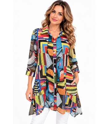 Multi Color Bottom Ladies Shirts RK2193