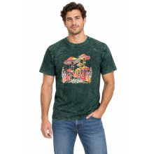 Cotton Multi Green Red Mushroom T shirts S133