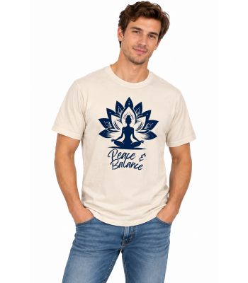 Cotton Yoga Peace Balance Lotus T shirts S137