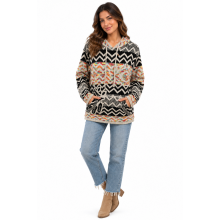 Women's Hooded Pullover sweater (KF2206)