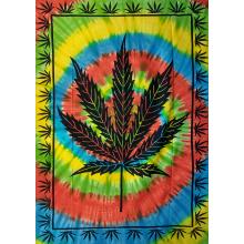 Queen Tie-Dye Hemp Leaf Tapestry (B328D)