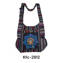 Cotton Multi Color Side pocket Sun and Chakra Bag KFC2812