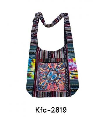 Cotton Razor Multi patch Rainbow Third Eye Bag KFC2819