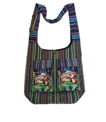 Cotton Multi Patch Two Pocket Mushroom Squirrel Bag KFC2863