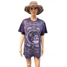 Cotton Stonewash  Half slv  Round Neck Universe  Mushroom T-Shirt S2030