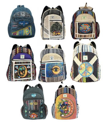 Hemp / Cotton  Himalayan Backpack Assorted  