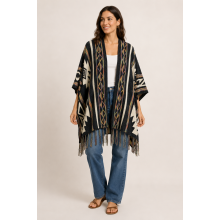 Women's Boho Casual Poncho (KF2180)