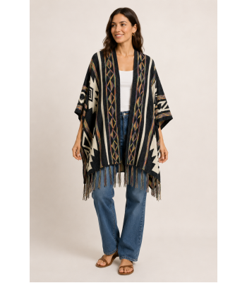 Women's Boho Casual Poncho (KF2180)