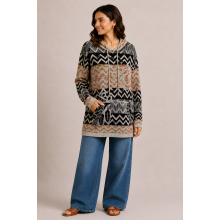 Women's Hooded Pullover sweater (KF2206)