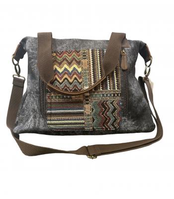  Canvas Leather Trim Multi Tote Bag K24887 