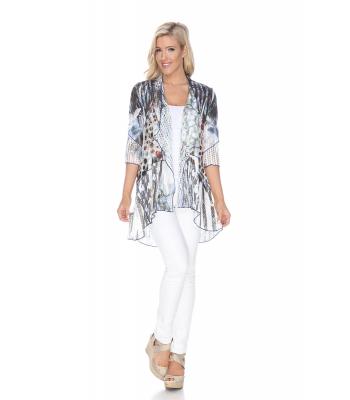 Blue Open Front Cardigan  KS16C (PREPACK)