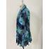 Multi Patch teal blue  polka burnout Knit open front Cardigan KV23352
