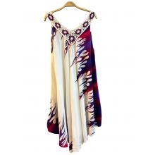 Floral Emb Crochet V Neck Sun Dress  KTB433