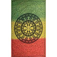 Queen Multi-Pattern Rasta Mandala Tapestry (B318D)