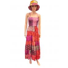 Floral Patch 8 Tier Bobin  Two in one Dress MB41