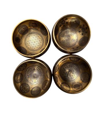 Antique Laser carving Singing Bowls  SB17