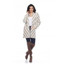 Women  Knit Front Open Coat  KU6696