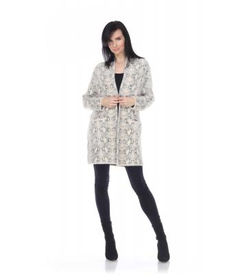 Lady's Knitted Sweater Coat  (KU6698)