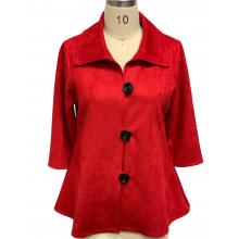 Women's Three Button Red Button Collar Jacket Wholesale RK1275