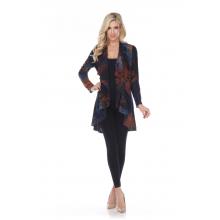 Razor Patch brown/ Blue multi Cardigan  (KV91534 Plus)