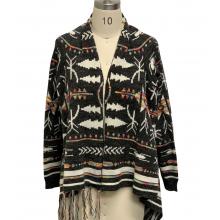 open Front fringe cardigan sweater (KF2202)