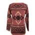 Boho Geometric Aztec Sweater Top (KF2219)