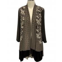 Women's  Grey Multi Poncho  (KS2262)