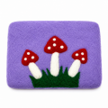 Felt Triple Mushroom Coin Bag LH15