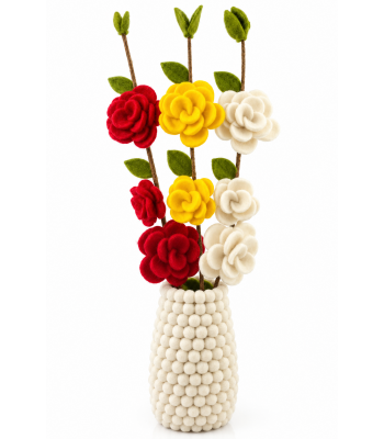 Felt Rose Flowers   LH20