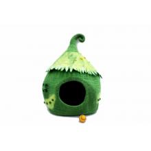 Felt Green Temple Cat Cave (KC31)