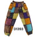 Cotton Multi Patchwork Bottom Closer Box Zip Pocket Cargo Pant D1393