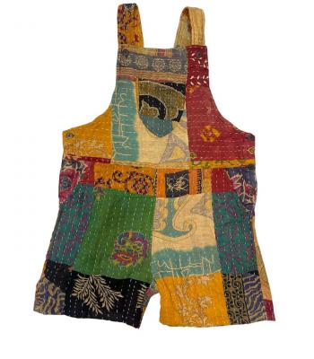 Cotton Multi Color Patchwork Handmade Kantha Romper  D1502