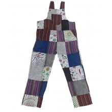 Cotton Patchwork  Block Print  Jumpsuit Overall D1507