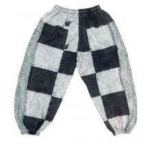 Cotton Black & White Patchwork Jogger Pant D1520