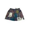 Cotton Multi Color Patchwork Razor Boho Short D1600