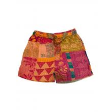 Cotton Multi Color Patchwork Kantha Short D1603