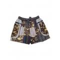 Cotton Patchwork Brown Mushroom Pant D1604