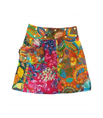 Cotton Multi Free Style  Red Sea  Mini Skirt HF43