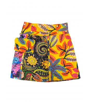 Cotton Multi Free Style  Red Sea  Mini Skirt HF44