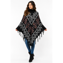 Fringe 100% Acrylic Lady's Poncho KF2143