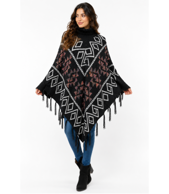 Fringe 100% Acrylic Lady's Poncho KF2143