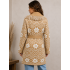 Women's   Snowflake  V neck Fringe  rope  open front  sweater cardigan KF24919