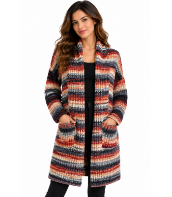 Women's Super Soft MT Ombre Open Front Sweater Cardigan (KN22312)