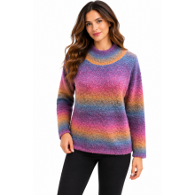 Women Rust Ombre Super Soft Sweater Top KN25554/26852