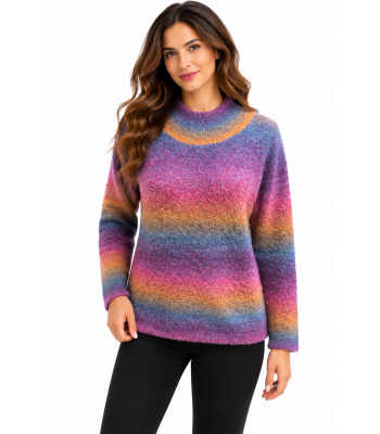 Women Rust Ombre Super Soft Sweater Top KN25554/26852