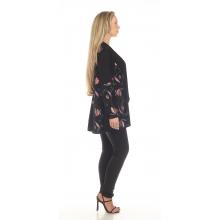 Women's Cali multi  color brush open front cardigan KS24804