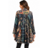 Women Multi Polka Knit Golden Tunic Shirt  KX25600
